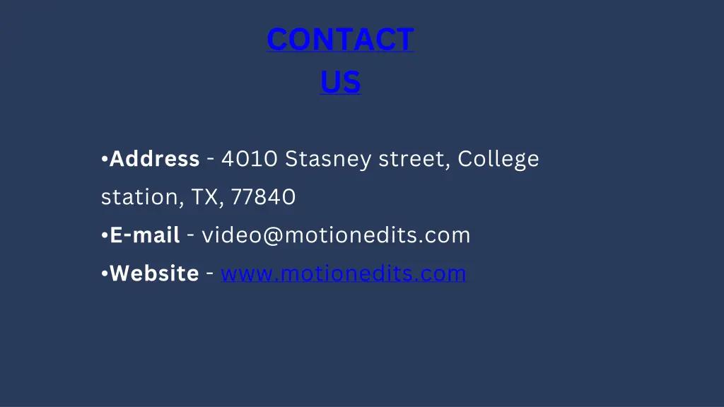 contact us