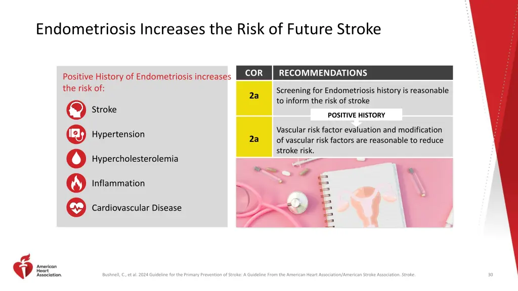 endometriosis increases the risk of future stroke
