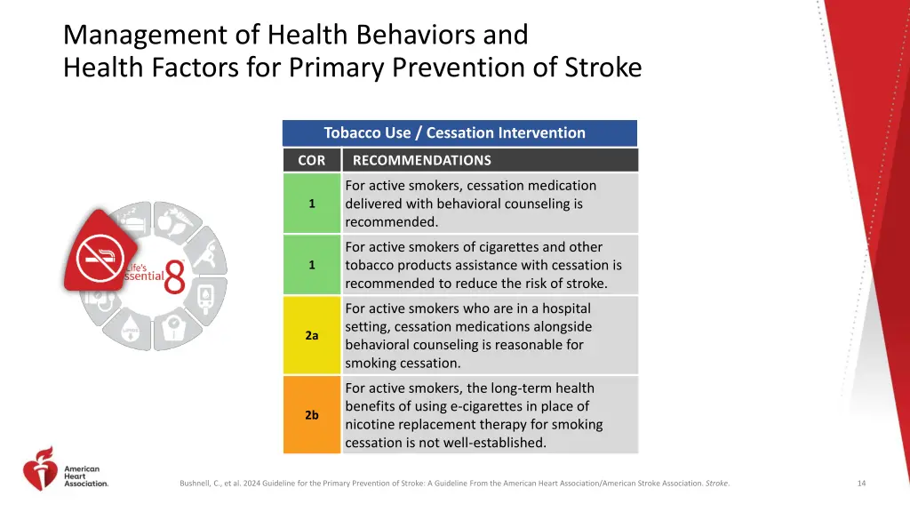 management of health behaviors and health factors 6