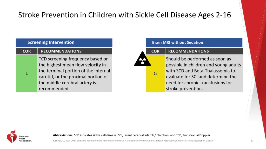 stroke prevention in children with sickle cell