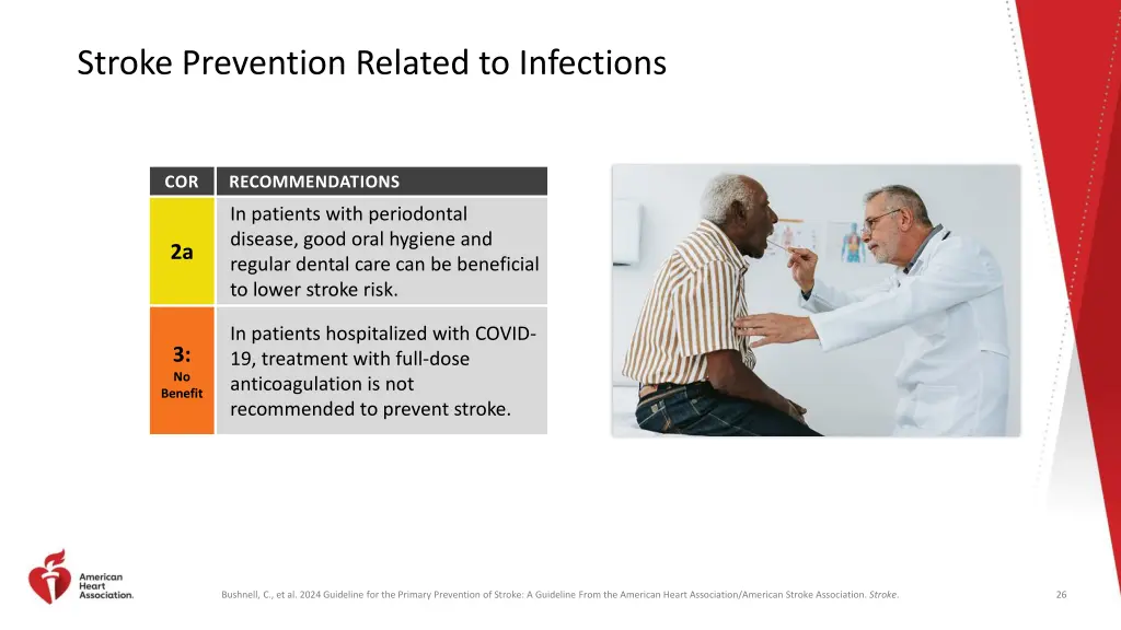 stroke prevention related to infections