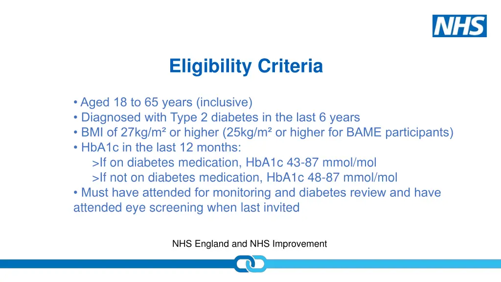 eligibility criteria