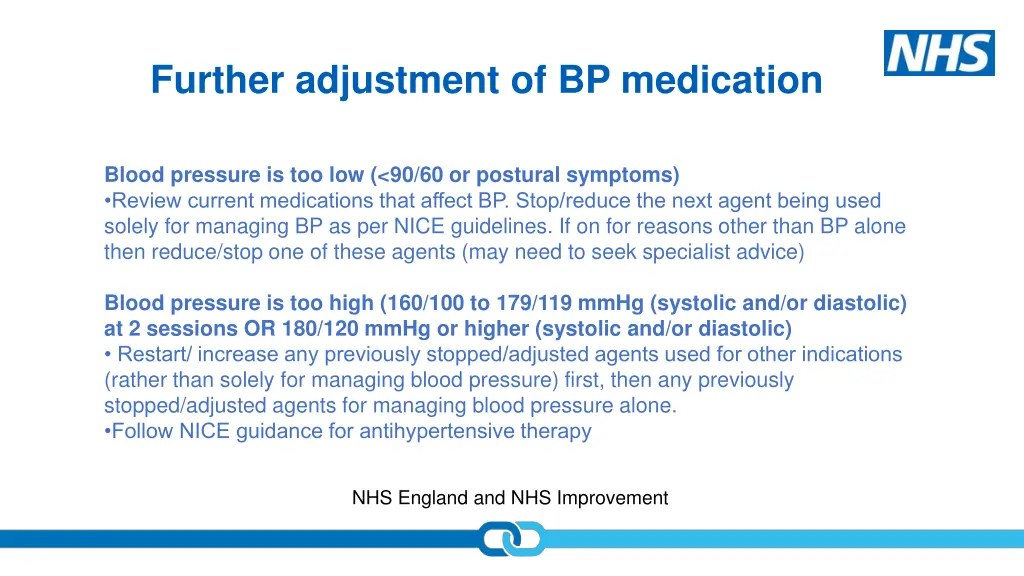 further adjustment of bp medication