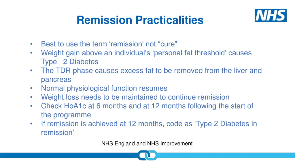 remission practicalities