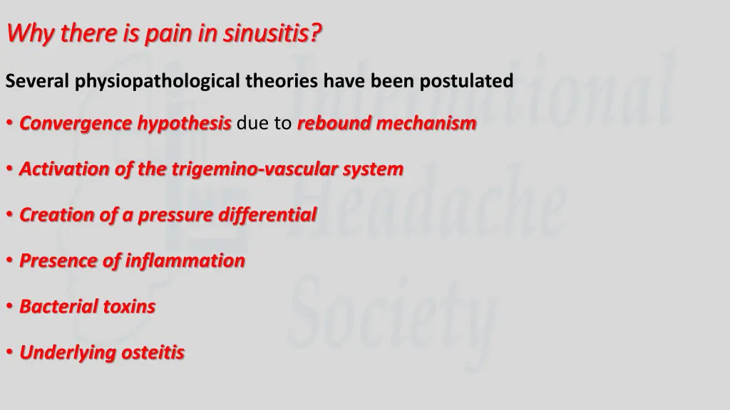 why there is pain in sinusitis why there is pain