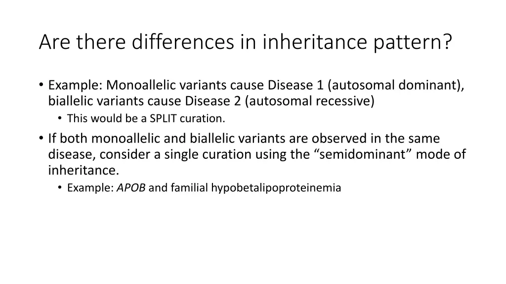 are there differences in inheritance pattern