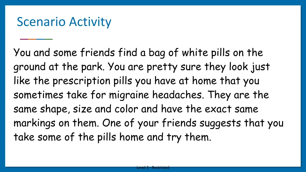 scenario activity