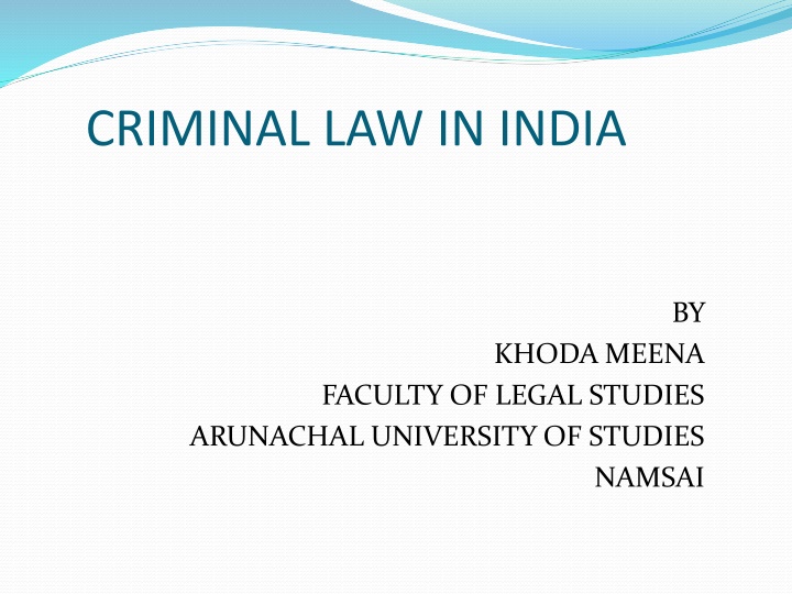 criminal law in india