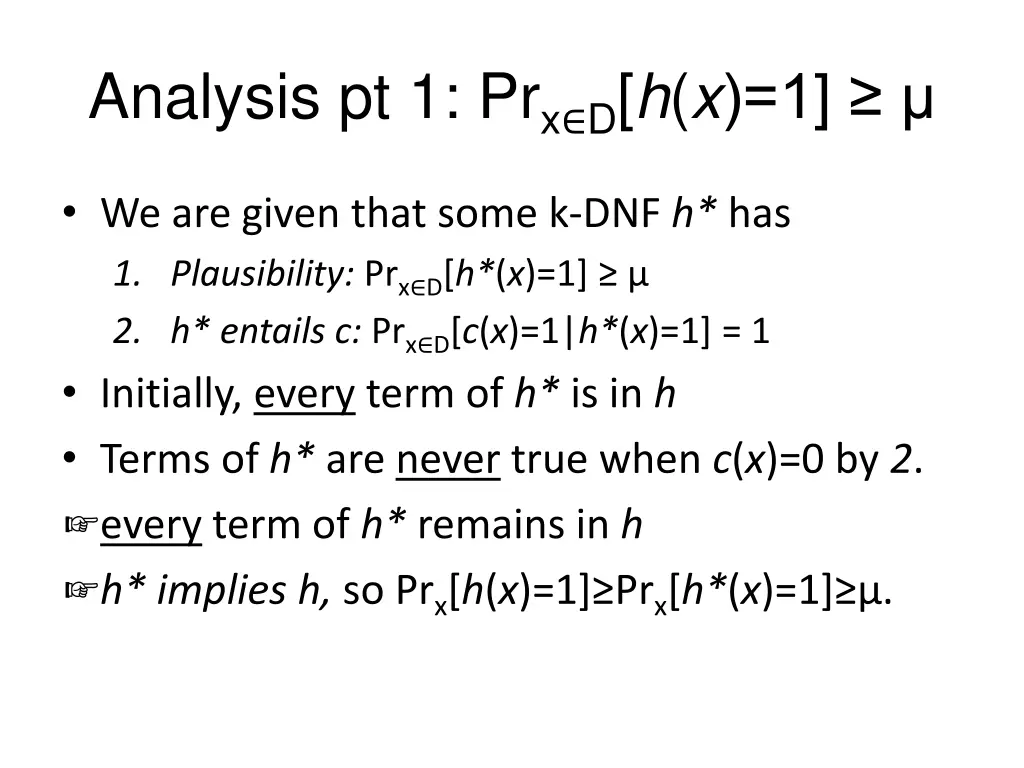 analysis pt 1 pr x d h x 1