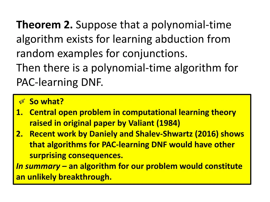 theorem 2 suppose that a polynomial time