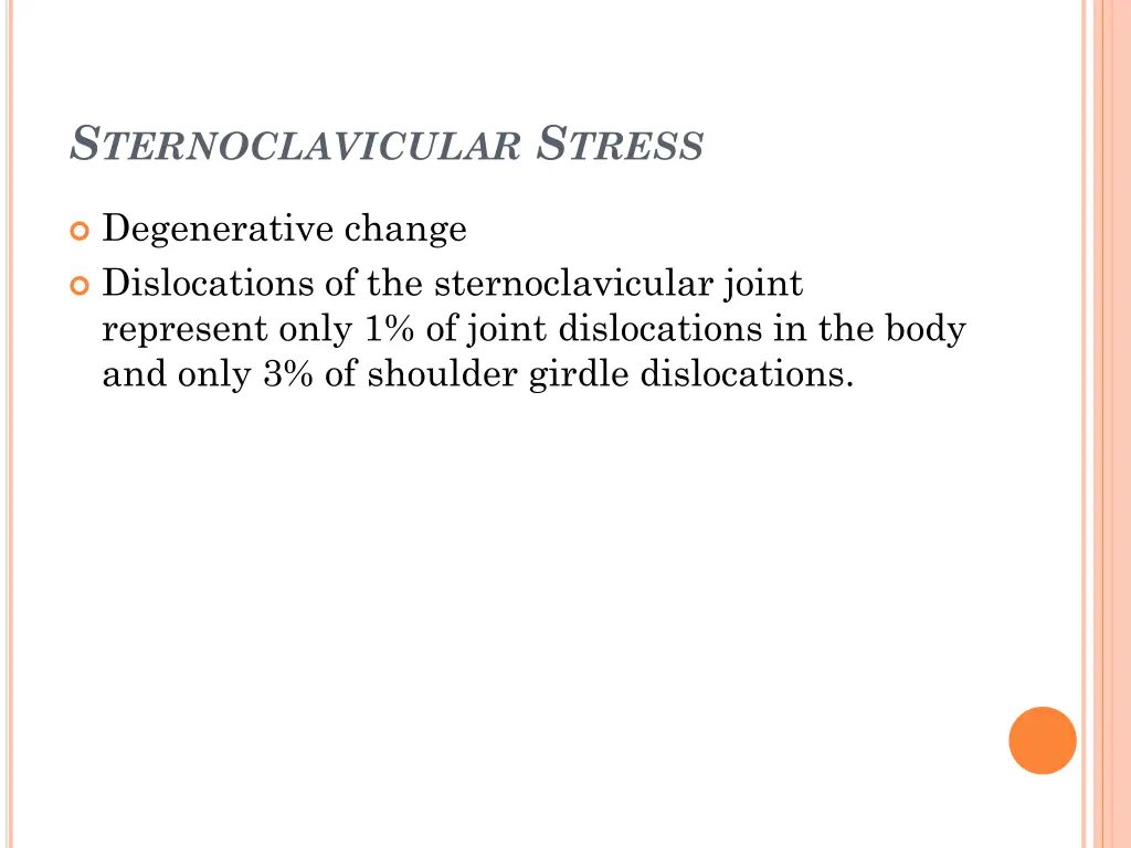 s ternoclavicular s tress
