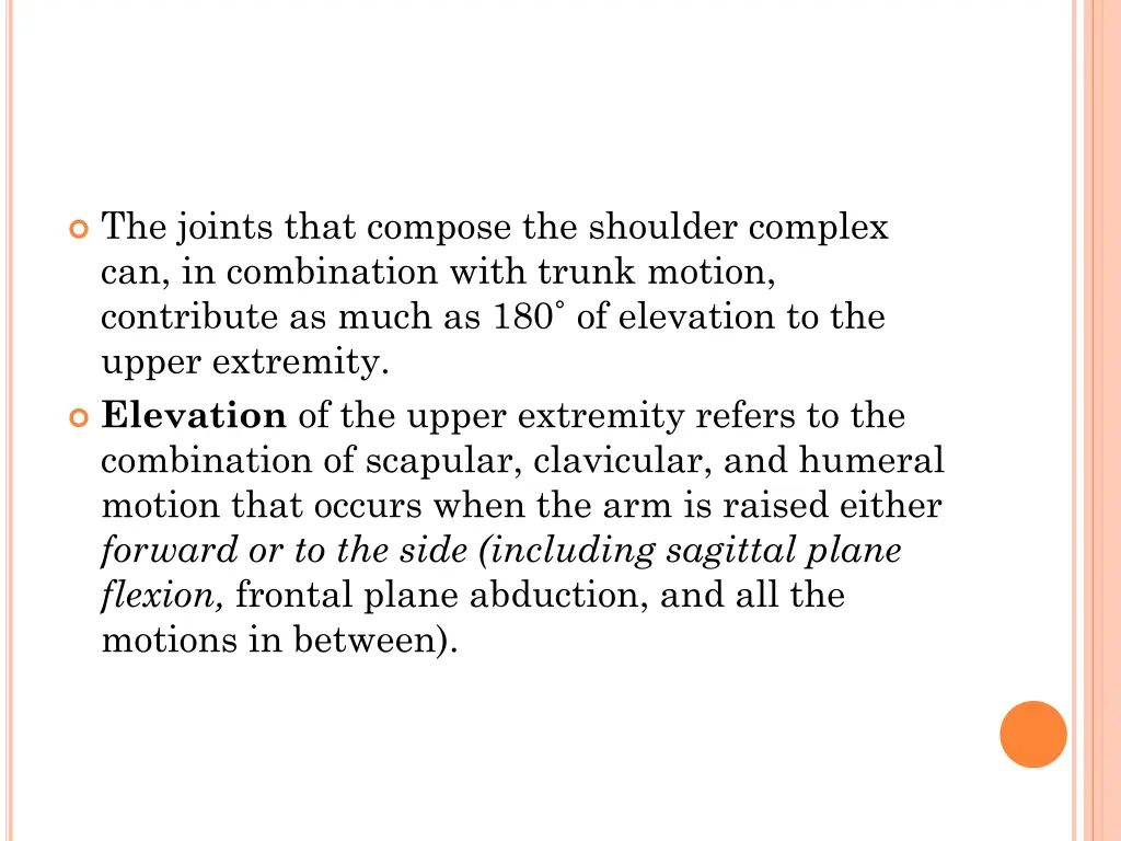the joints that compose the shoulder complex