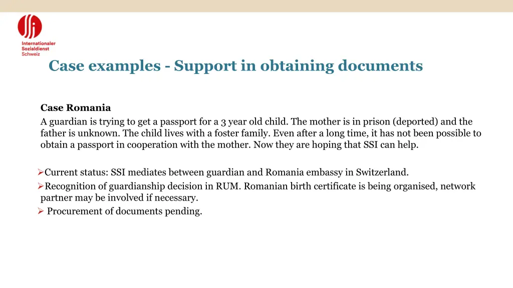 case examples support in obtaining documents 1
