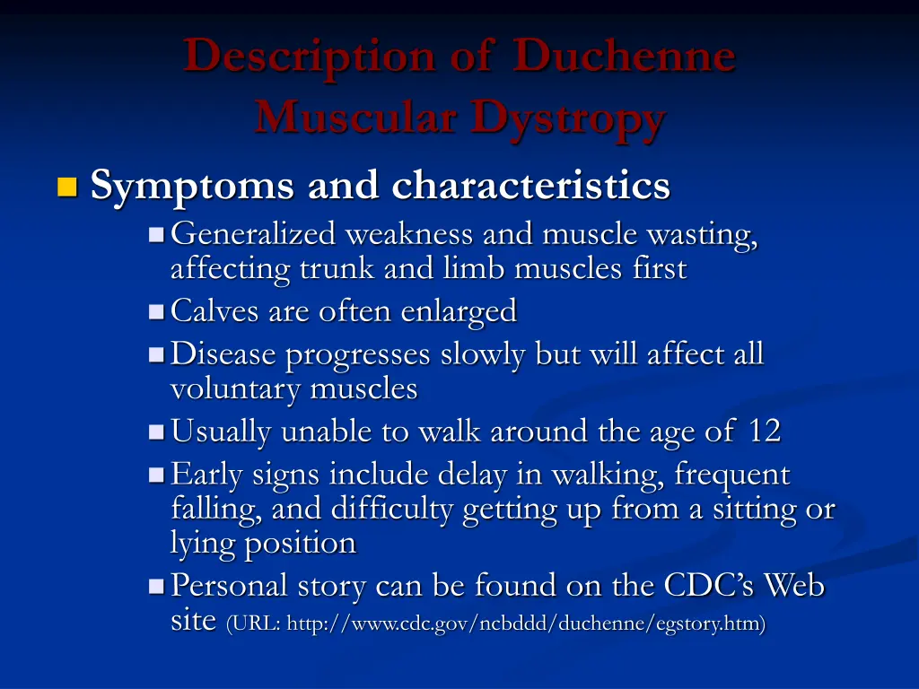 description of duchenne muscular dystropy