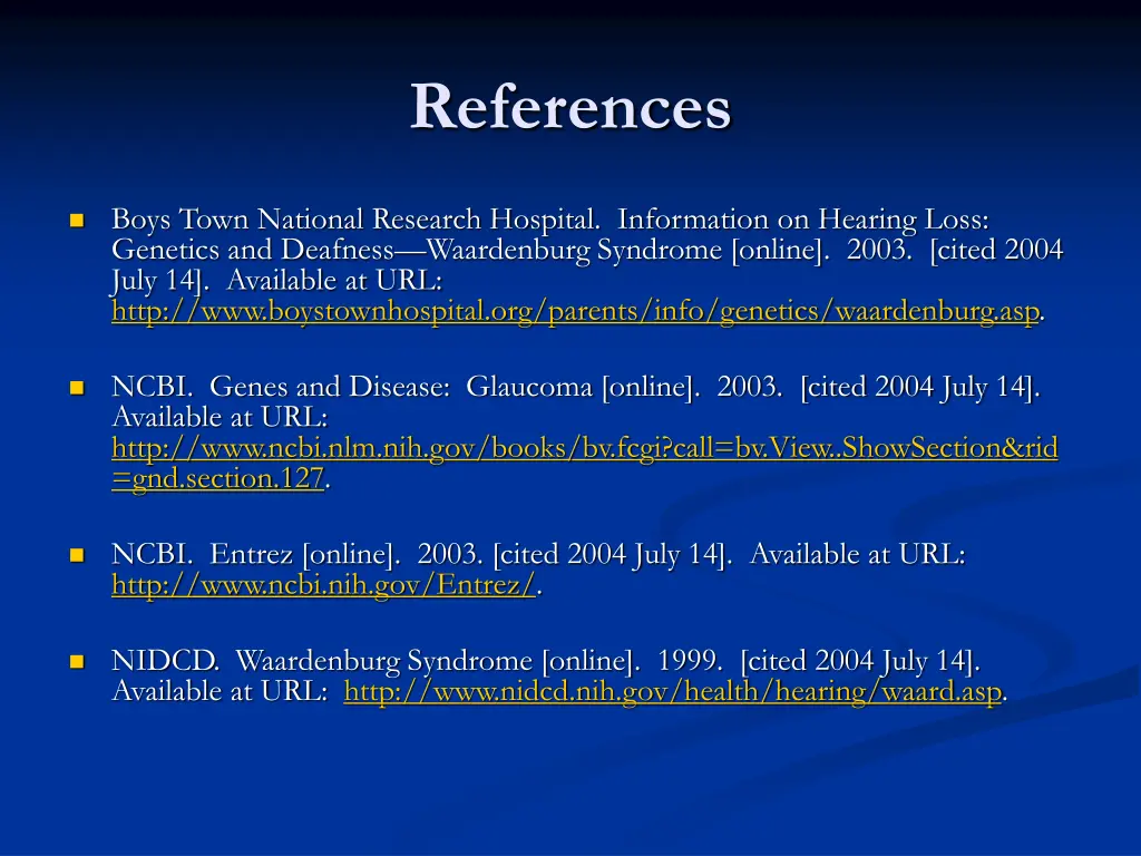 references 1