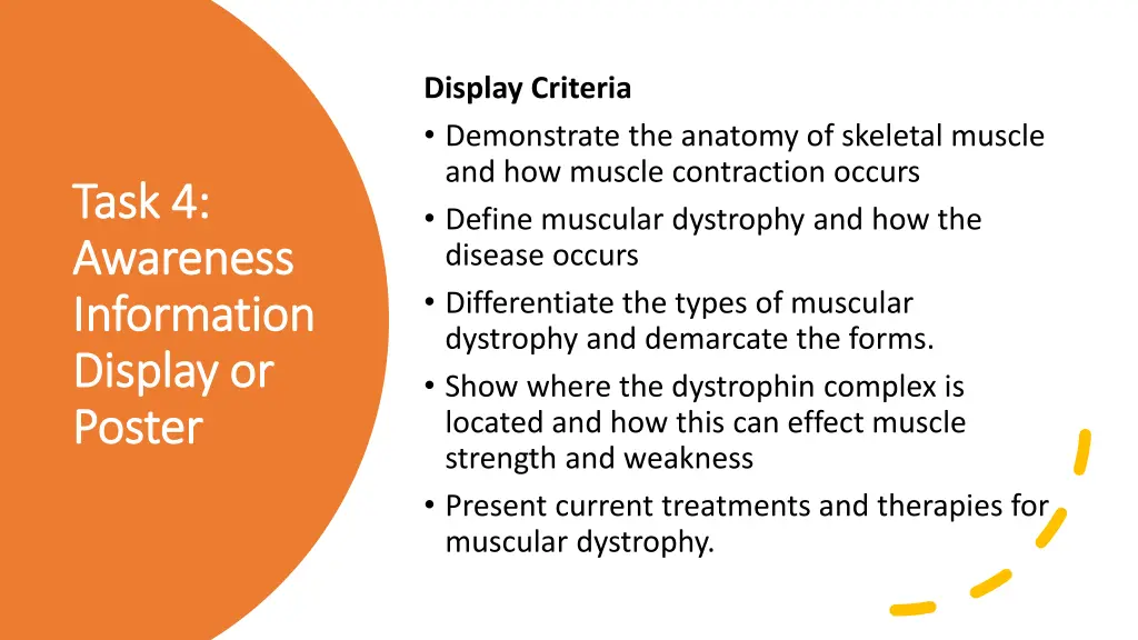 display criteria demonstrate the anatomy