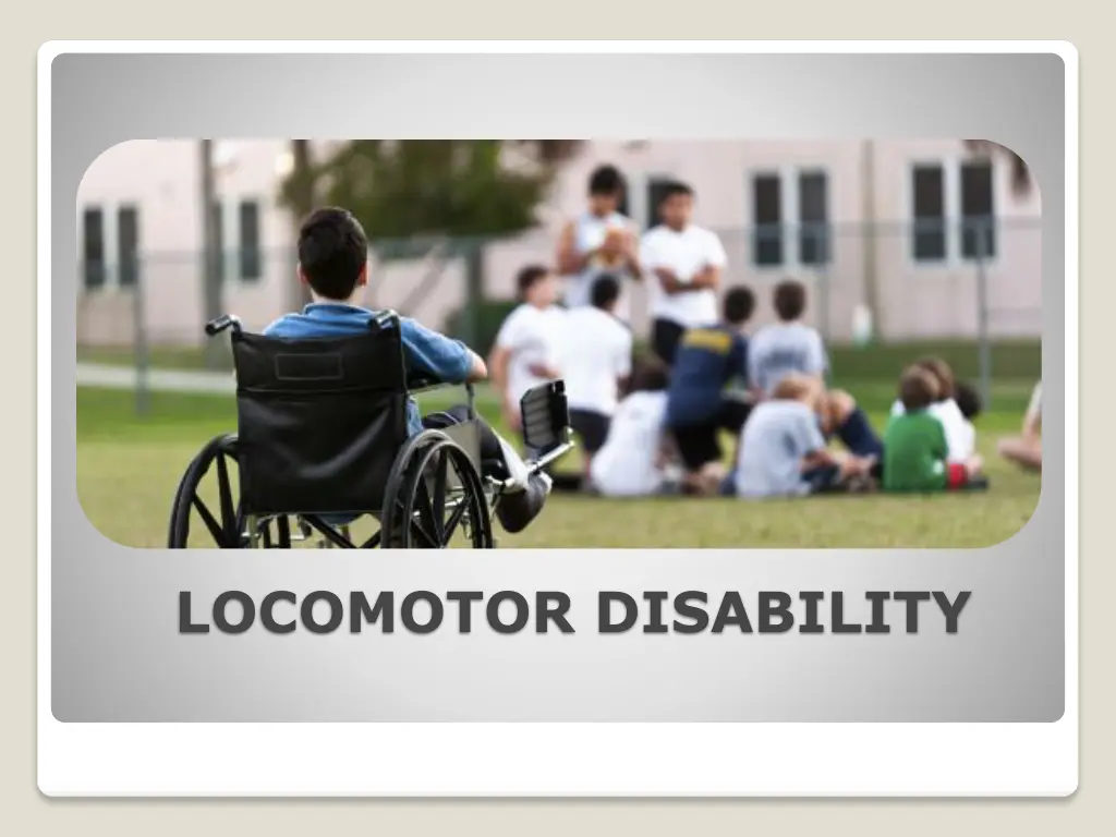 locomotor disability