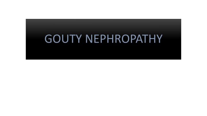 gouty nephropathy
