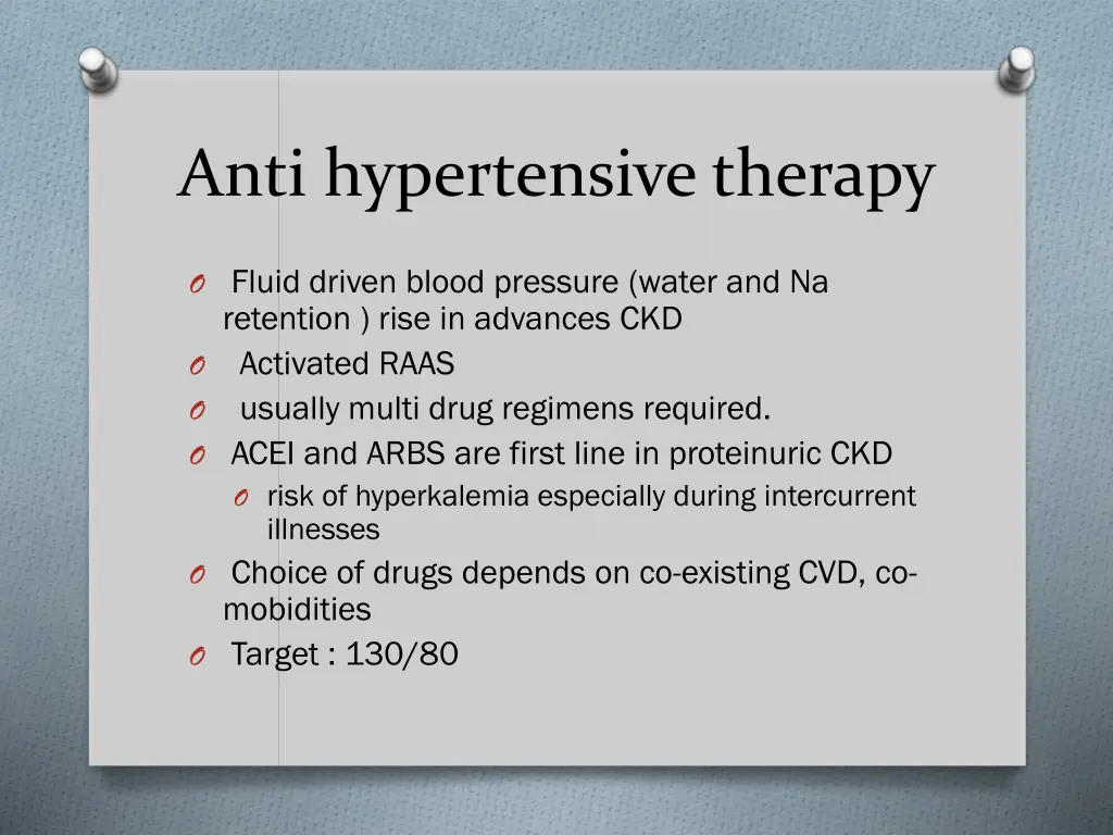 anti hypertensive therapy