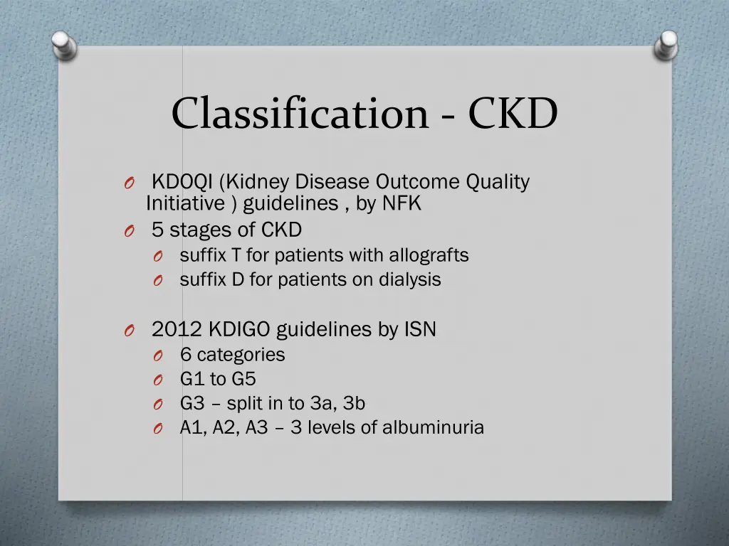 classification ckd