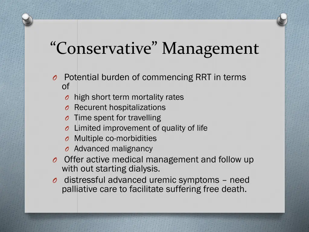 conservative management