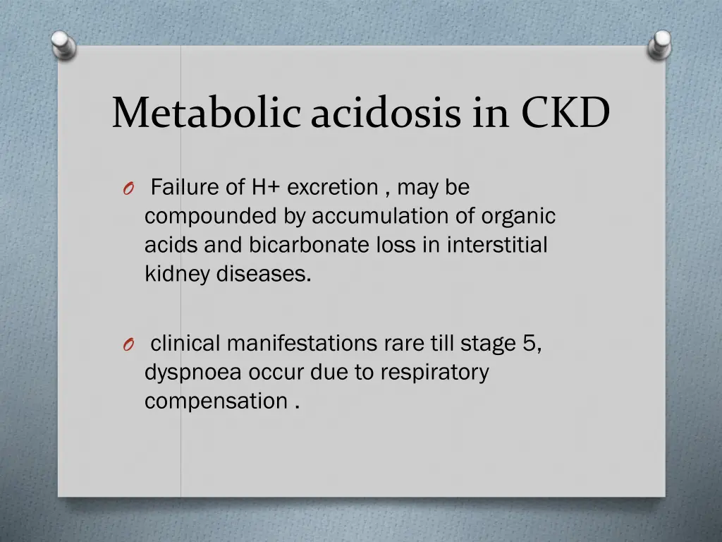 metabolic acidosis in ckd