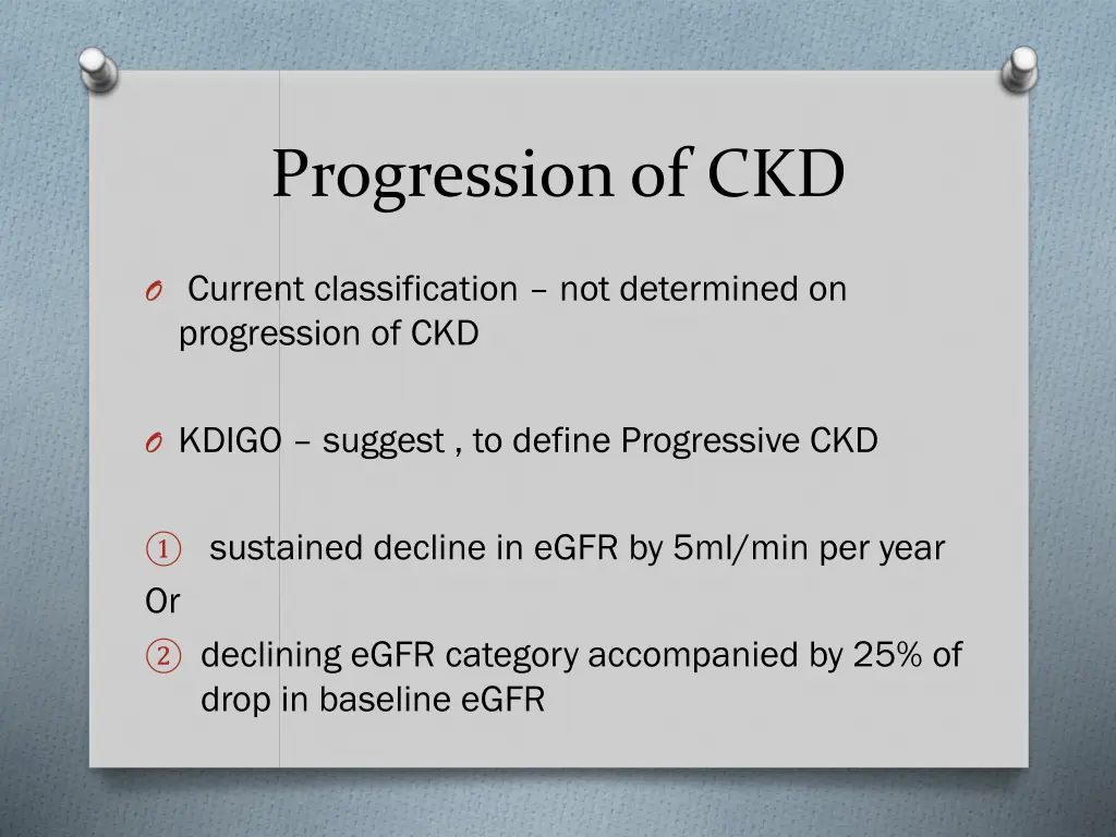 progression of ckd