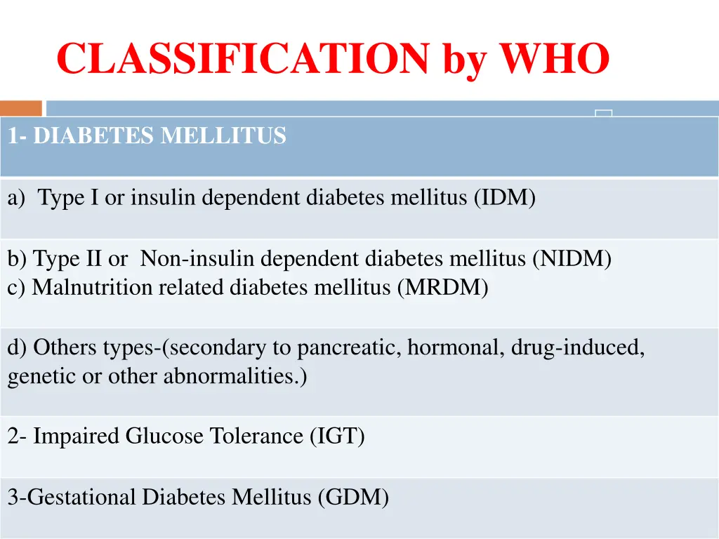 classification by who