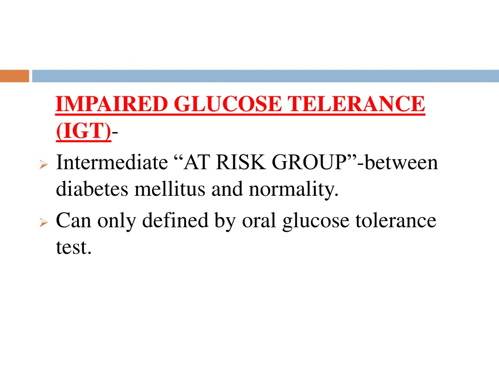 impaired glucose telerance igt intermediate