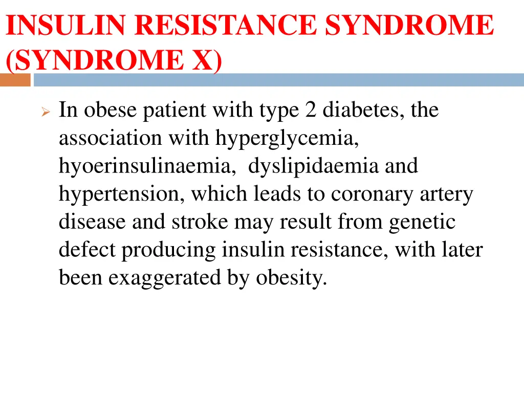 insulin resistance syndrome syndrome x