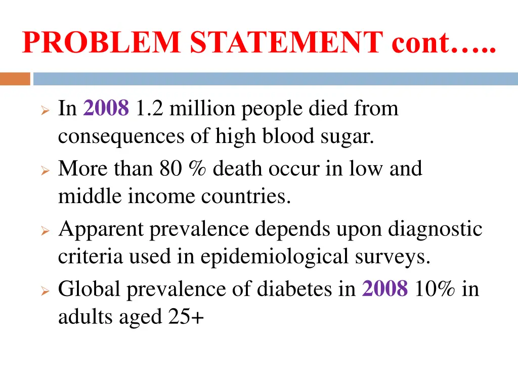 problem statement cont