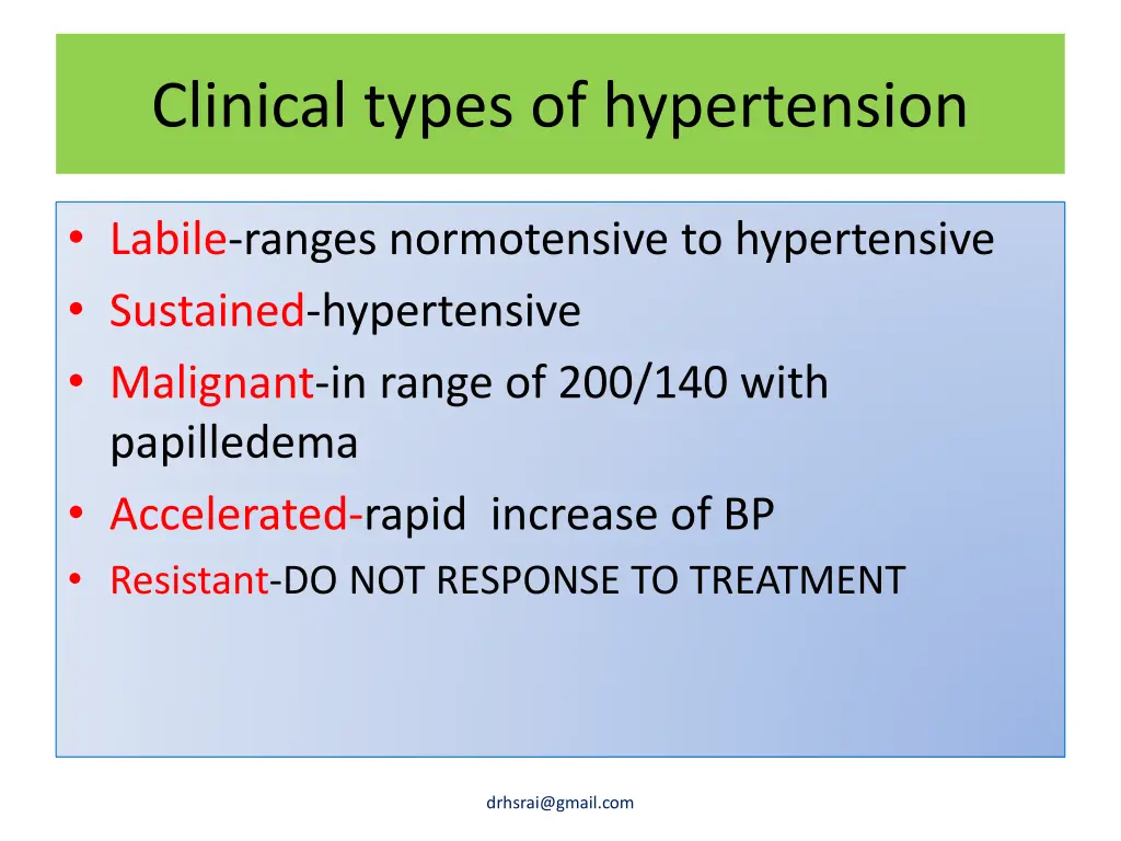 clinical types of hypertension