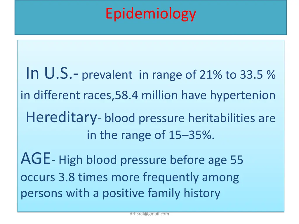 epidemiology