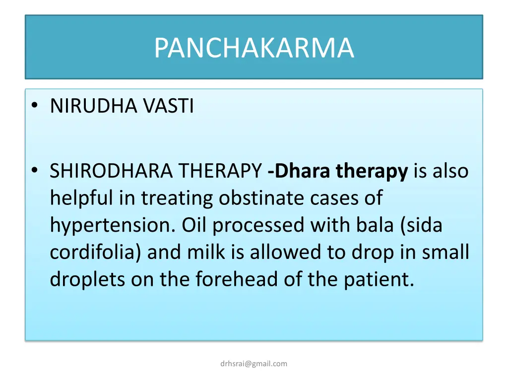panchakarma