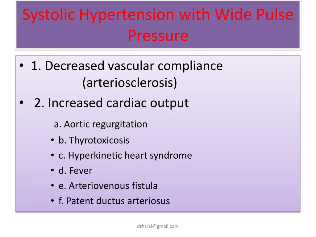 systolic hypertension with wide pulse pressure
