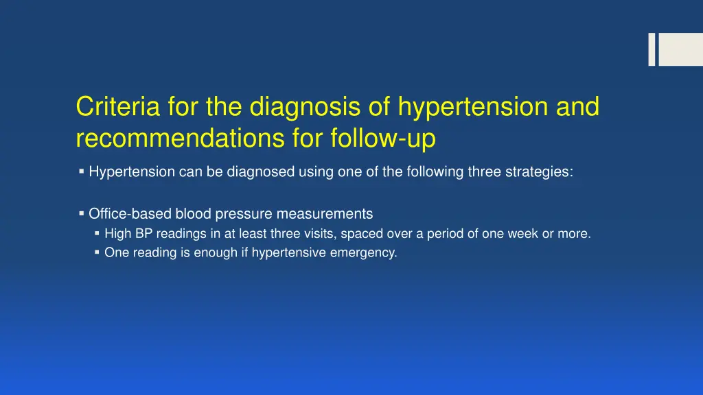 criteria for the diagnosis of hypertension 3