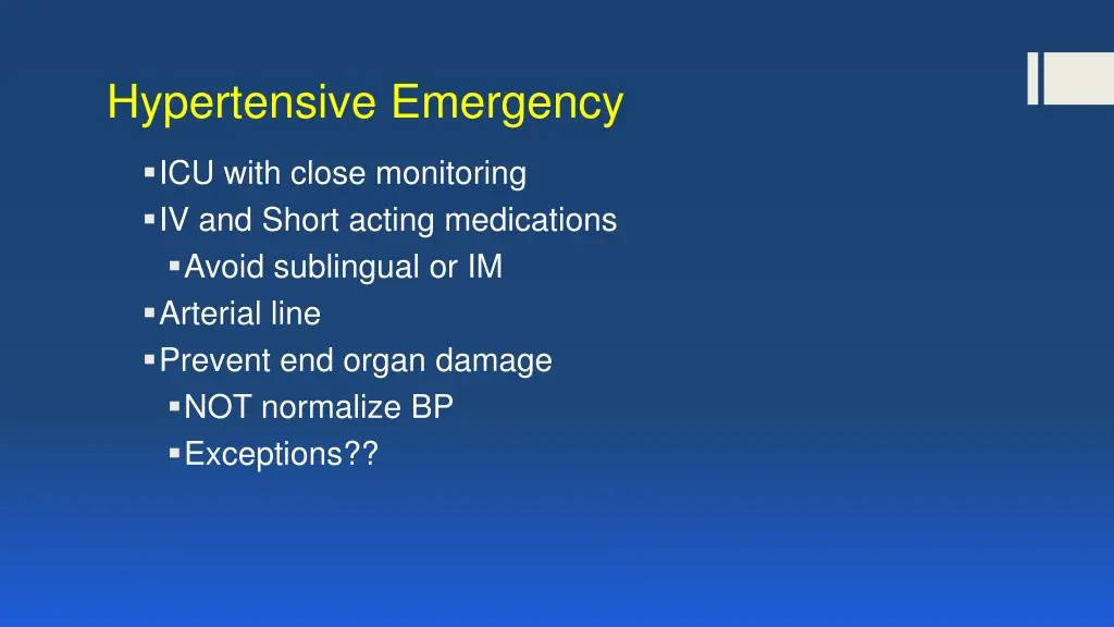 hypertensive emergency