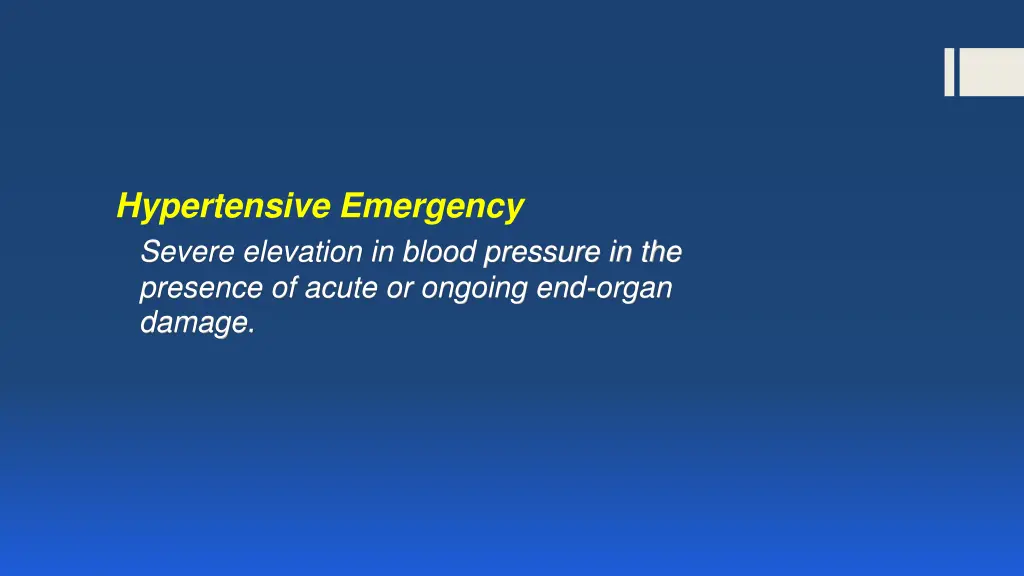 hypertensive emergency severe elevation in blood