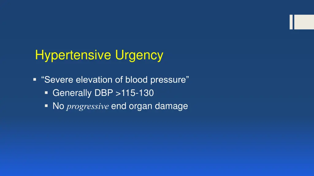 hypertensive urgency
