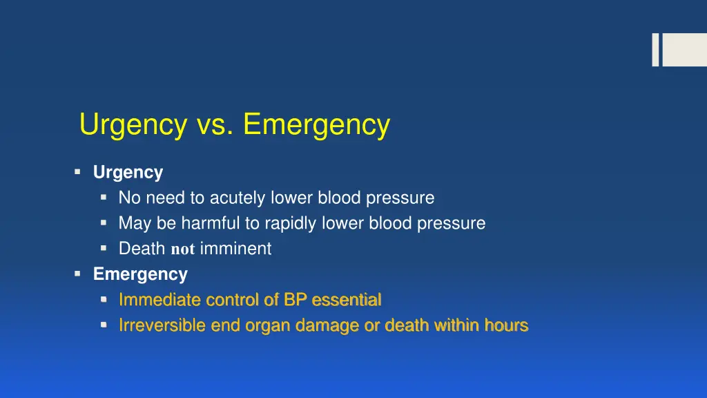 urgency vs emergency 1