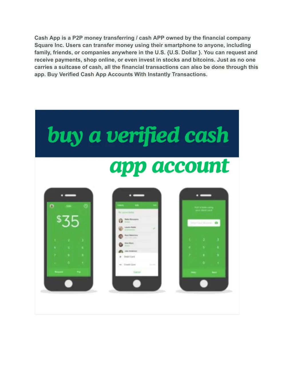 cash app is a p2p money transferring cash