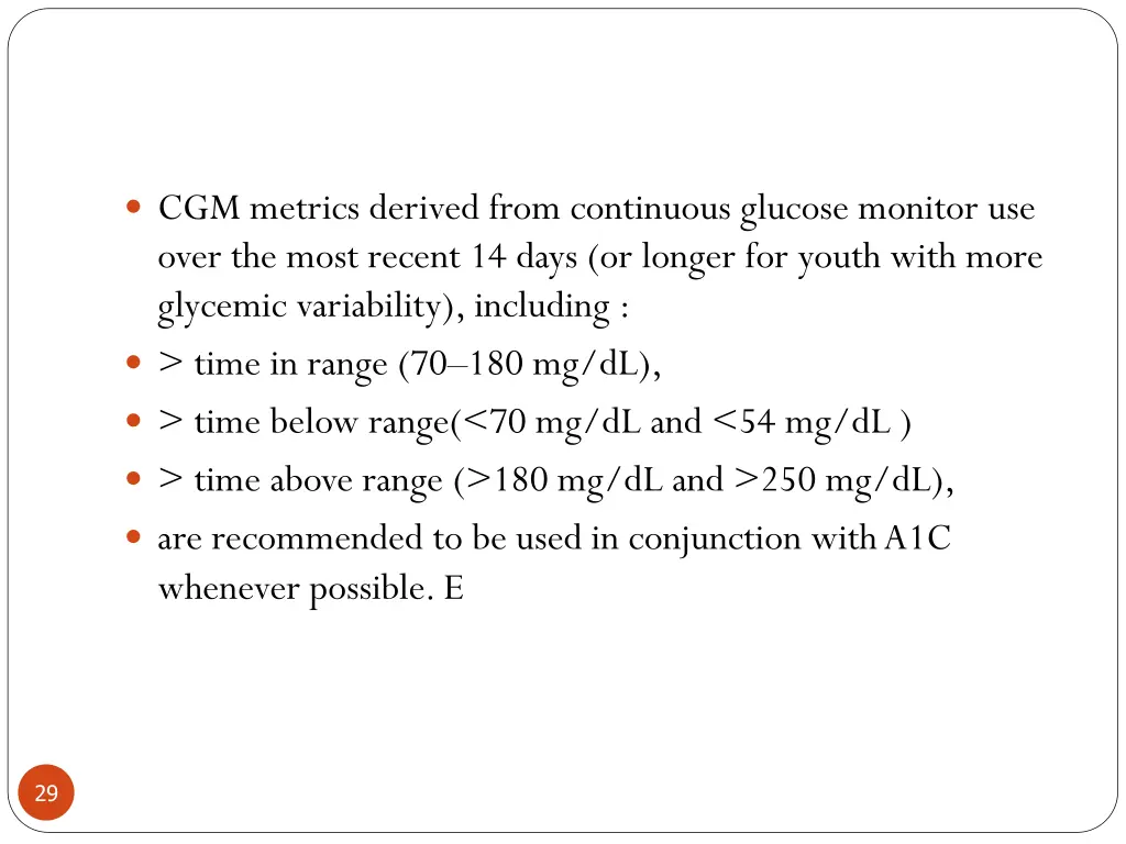 cgm metrics derived from continuous glucose