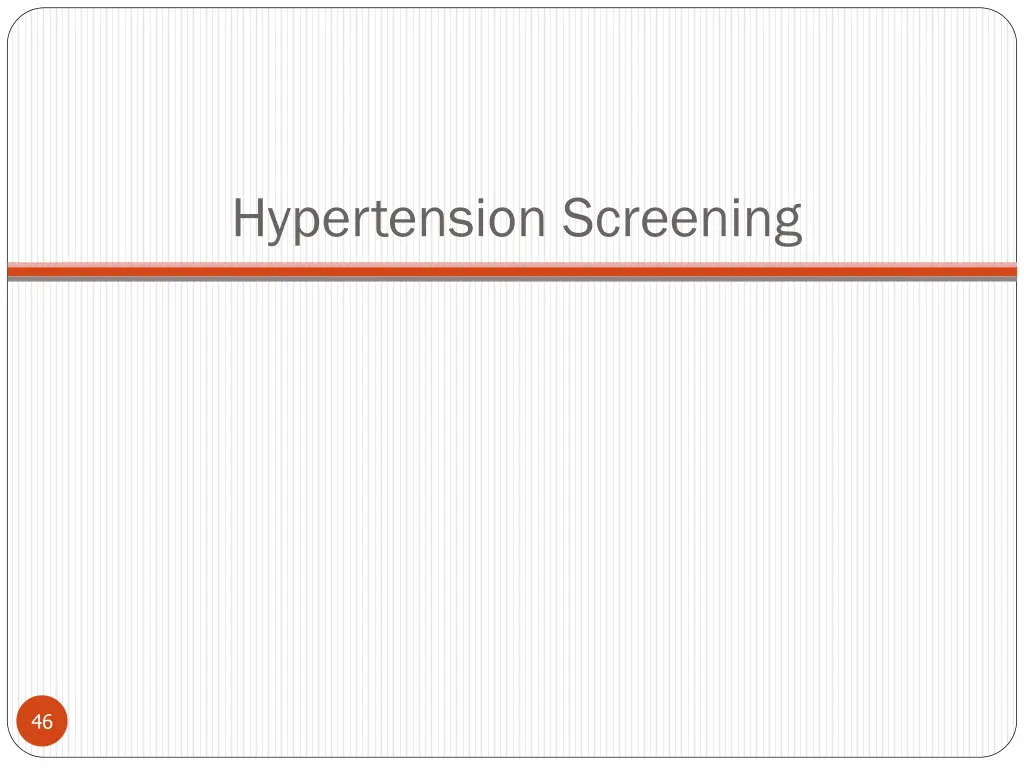 hypertension screening