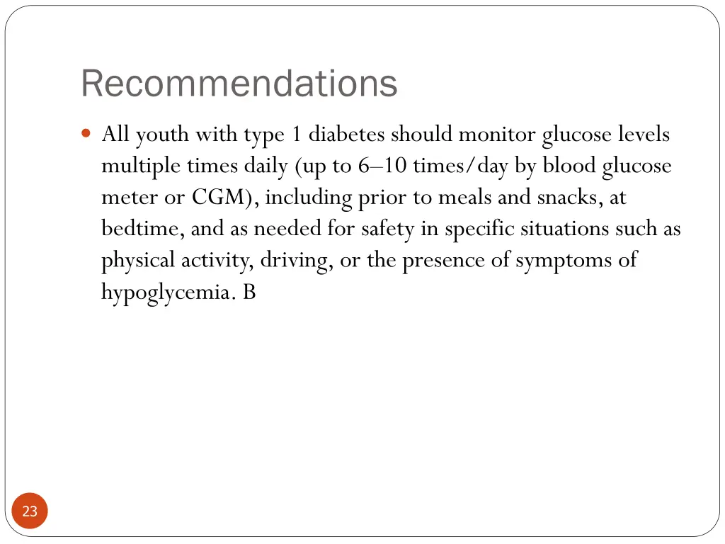 recommendations 1