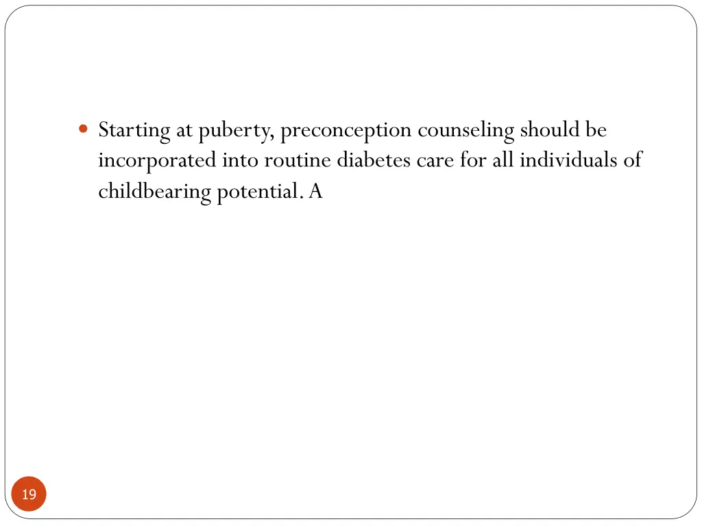 starting at puberty preconception counseling
