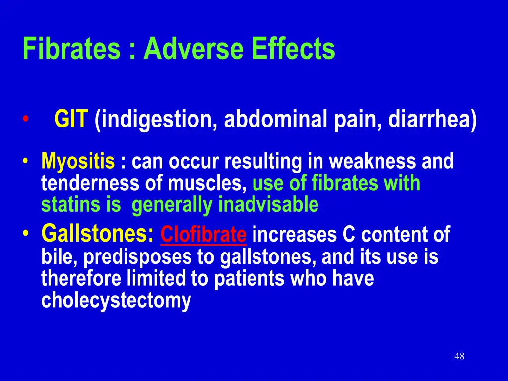 fibrates adverse effects