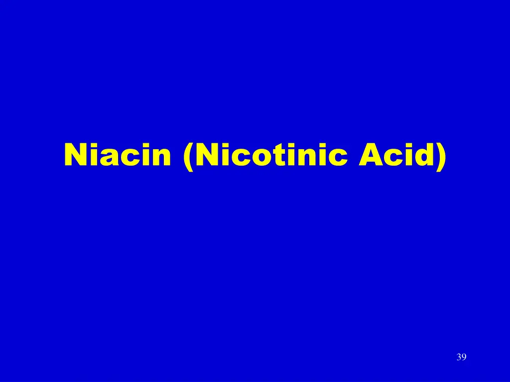 niacin nicotinic acid