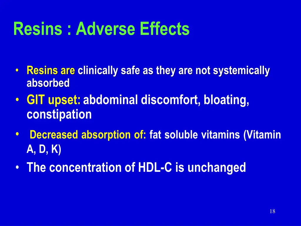 resins adverse effects