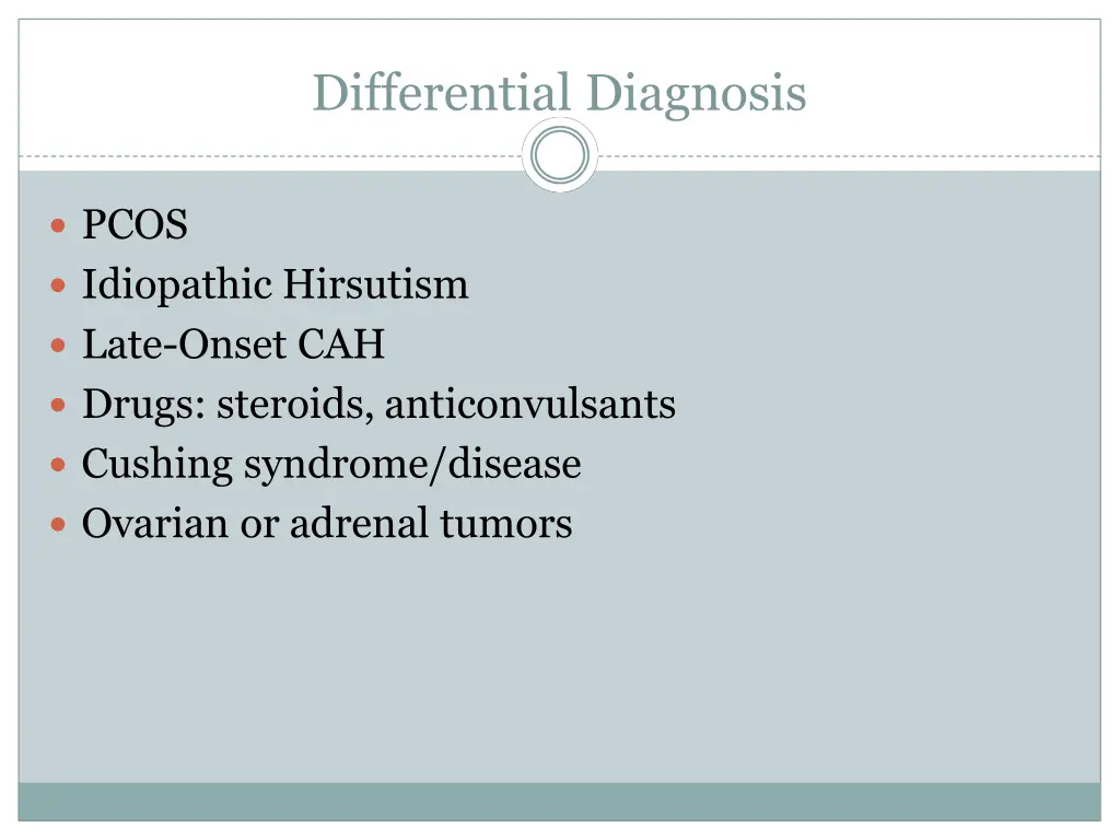 differential diagnosis
