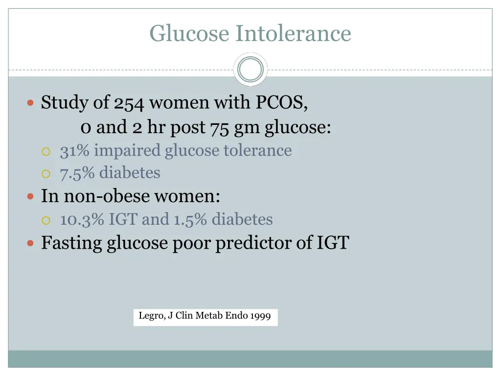 glucose intolerance